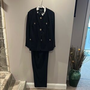 Chanel Black Blazer and Pants Set